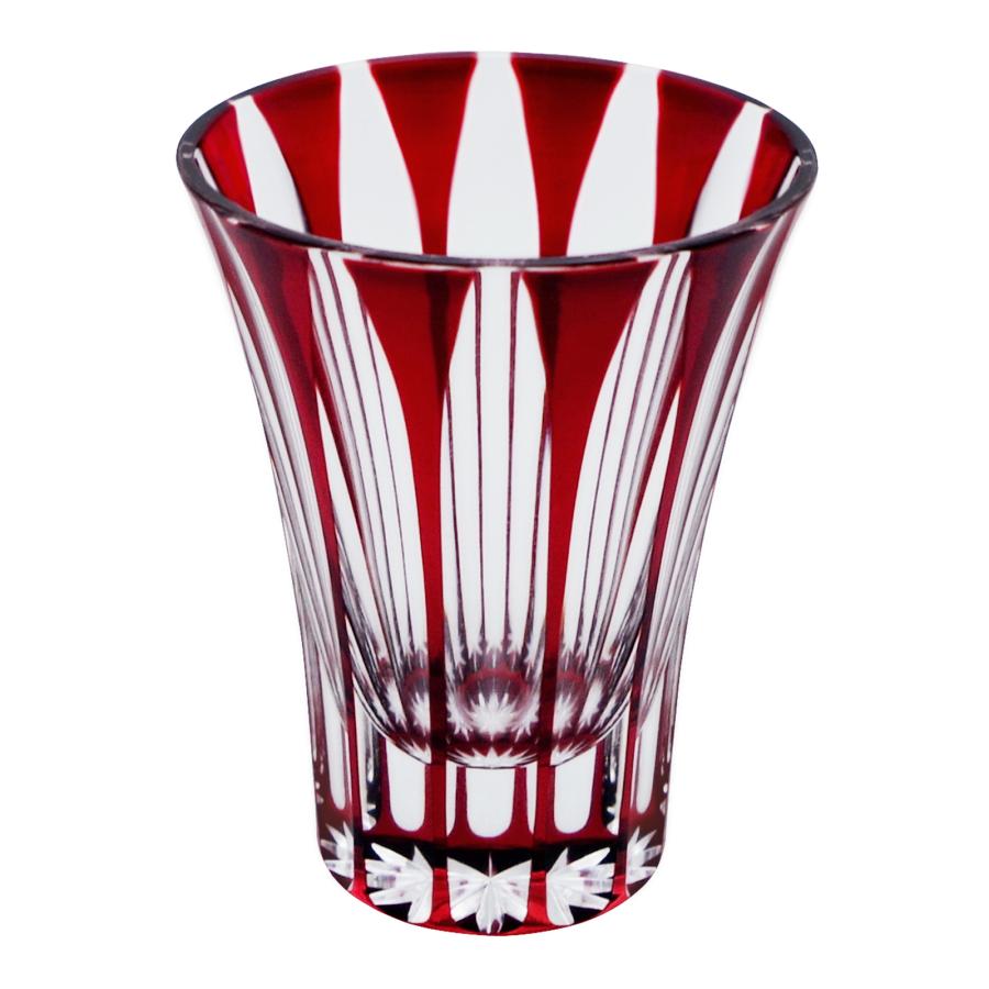 12 Stripes Flare Sake Cup Type II in Red