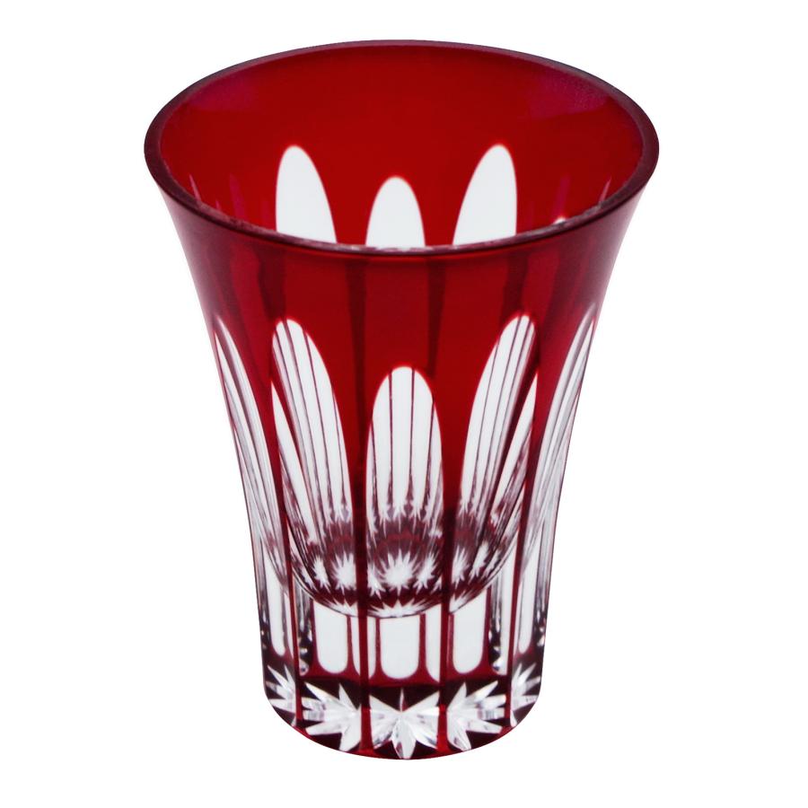 12 Stripes Flare Sake Cup in Red