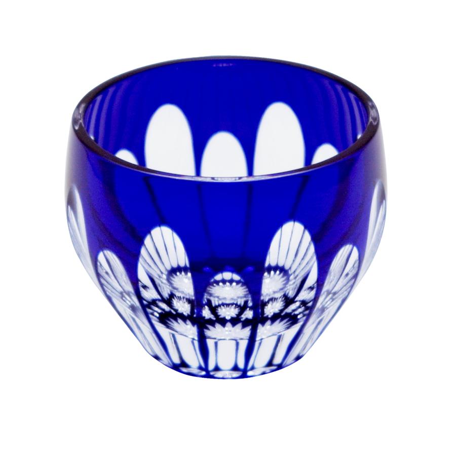 16 Stripes Round Sake Cup in Blue