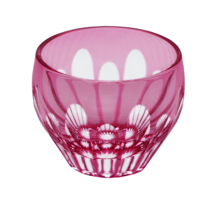 16 Stripes Round Sake Cup in Pink