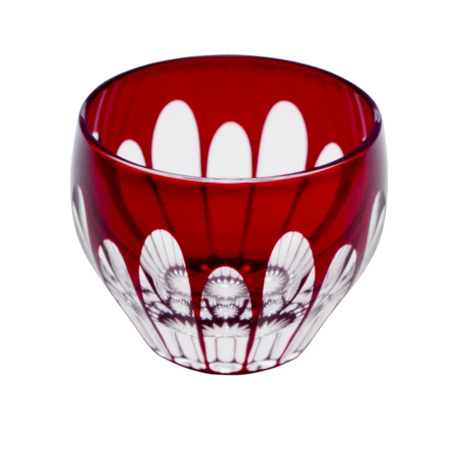 16 Stripes Round Sake Cup in Red