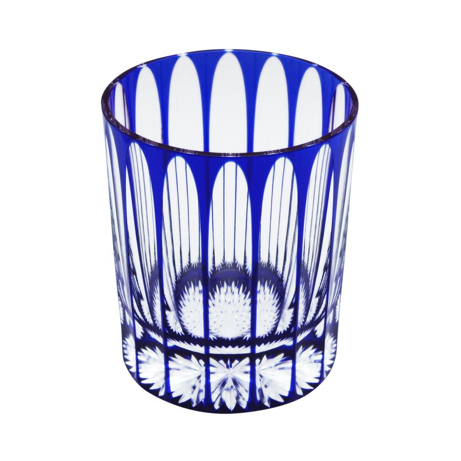 16 Stripes Rocks Glass Type II in Blue