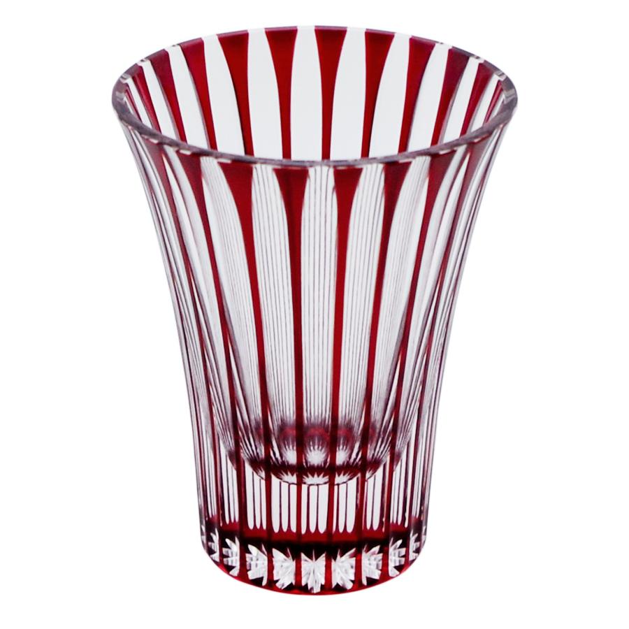 24 Stripes Flare Sake Cup in Red