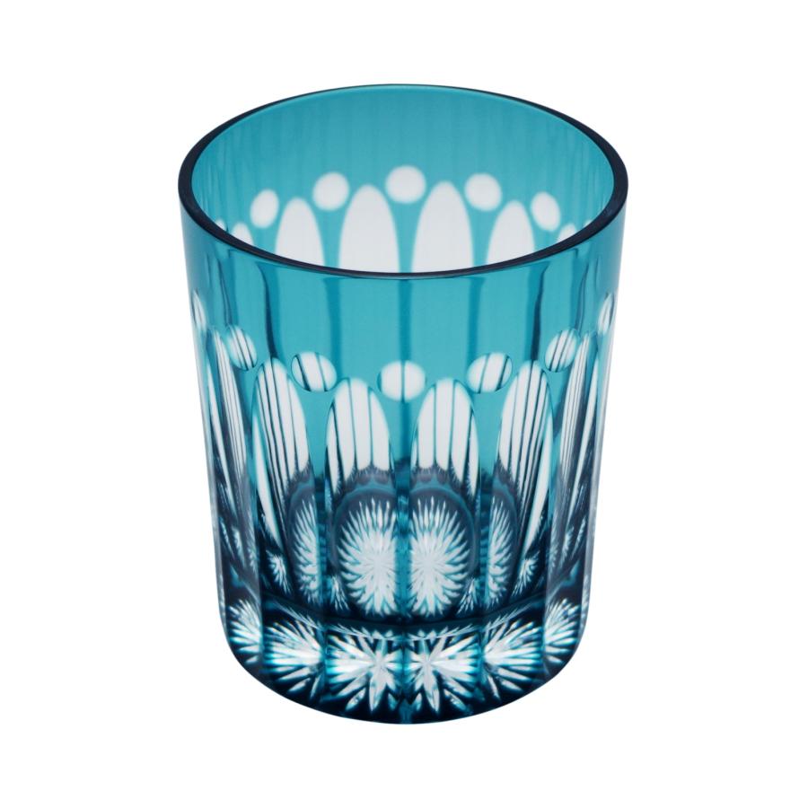 CROWN Crystal Rocks Glass in Blue Green