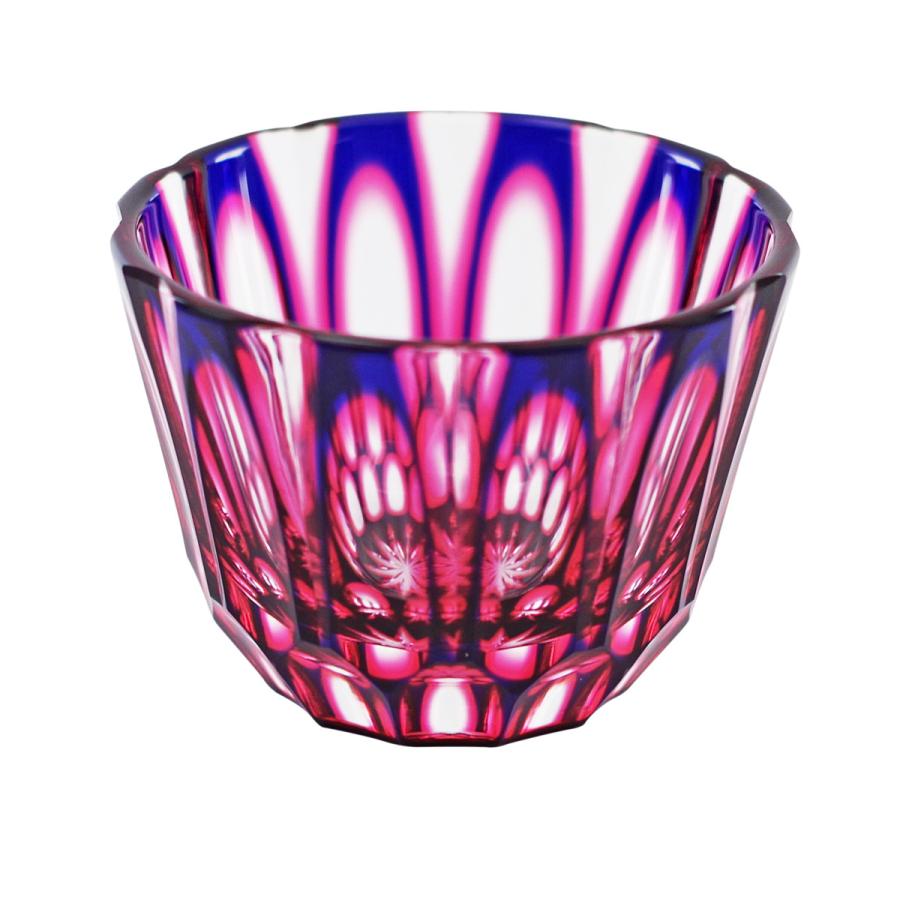 RENGE Duotone Crystal Sake Cup in Blue & Pink