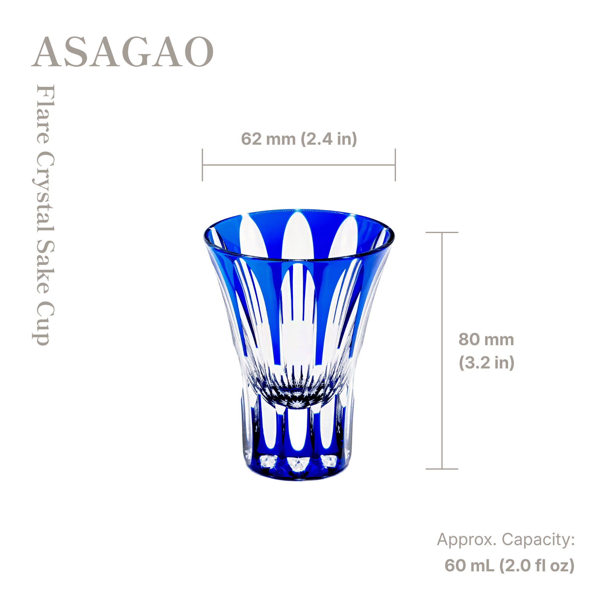 ASAGAO Flare Crystal Sake Cup