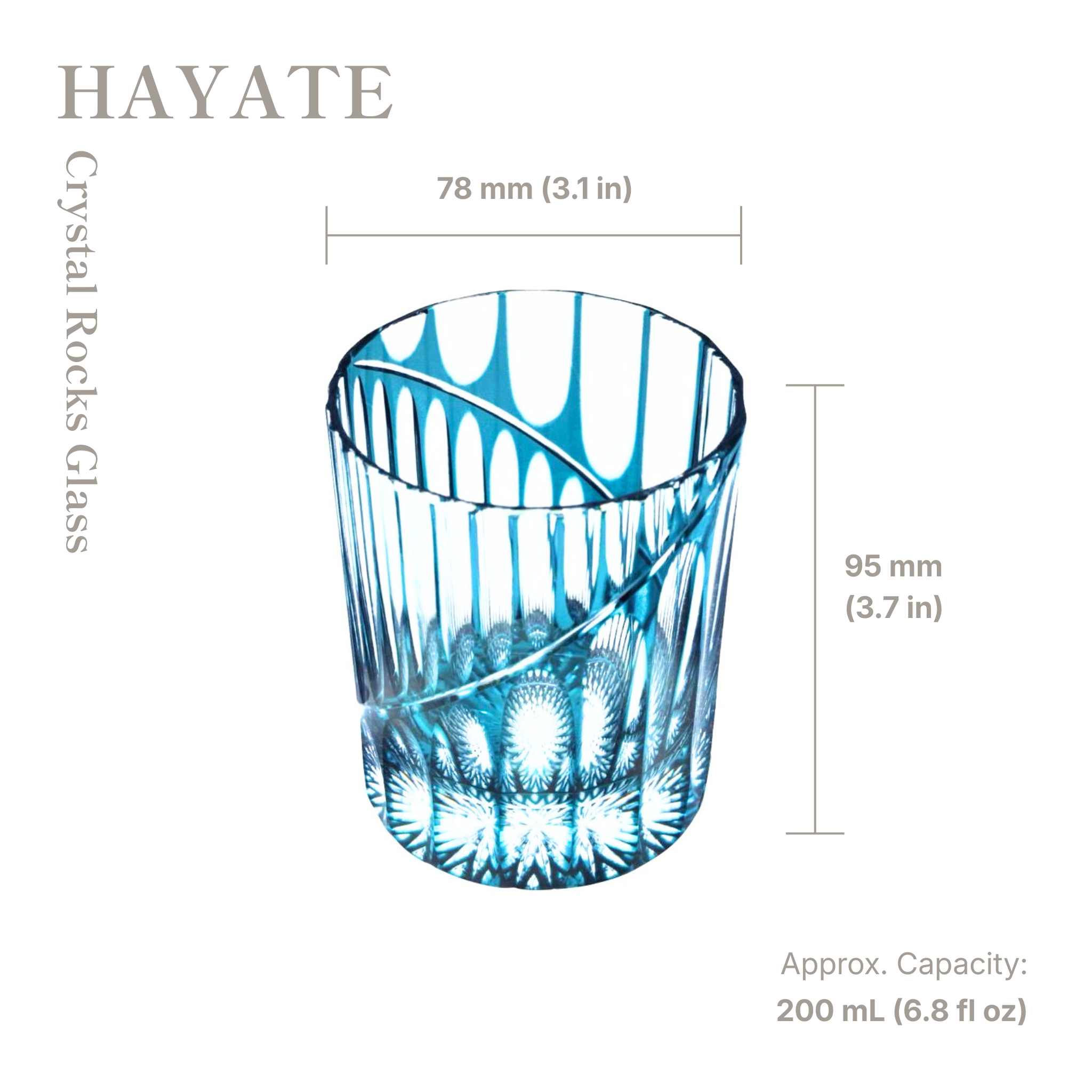 HAYATE Crystal Rocks Glass