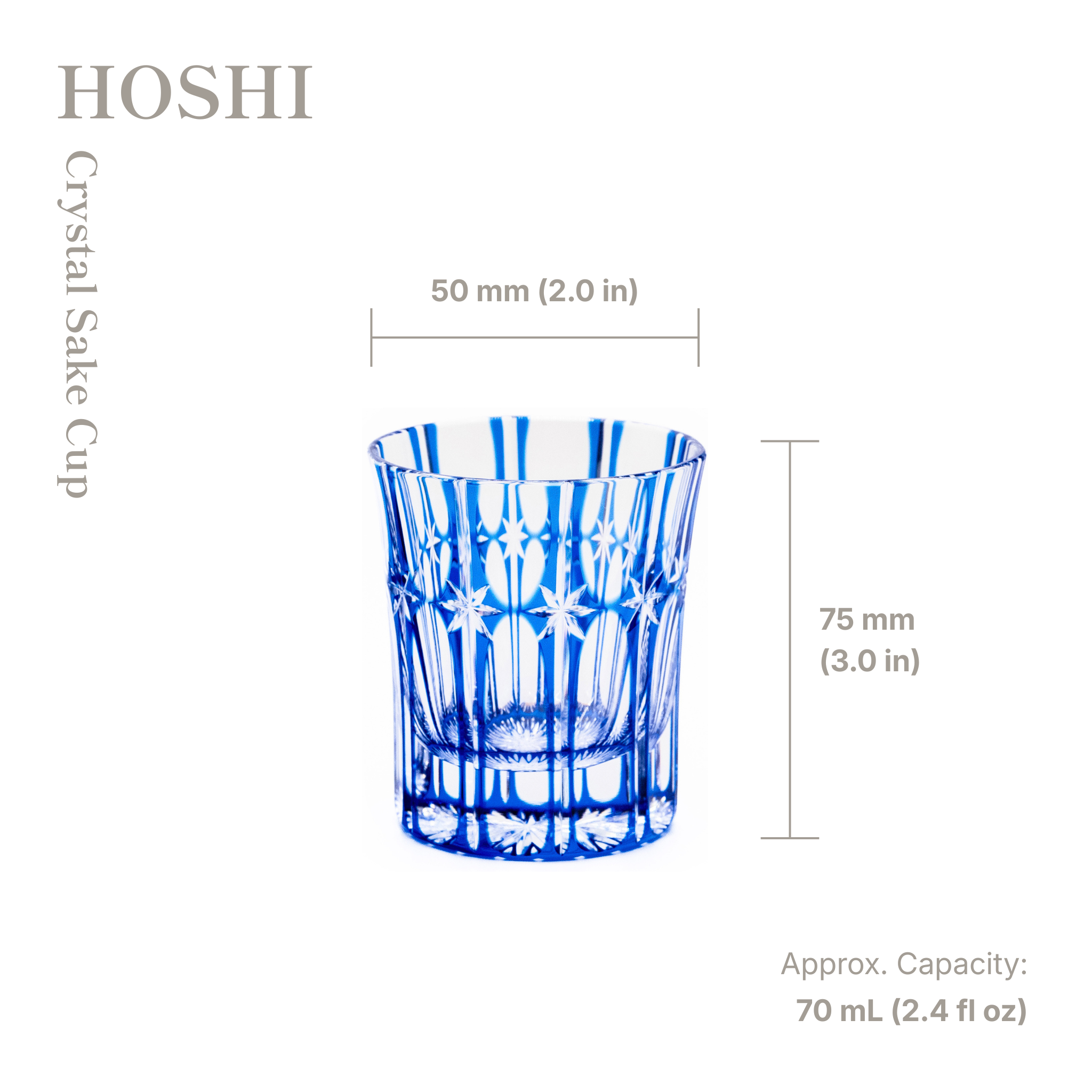 HOSHI Crystal Sake Cup