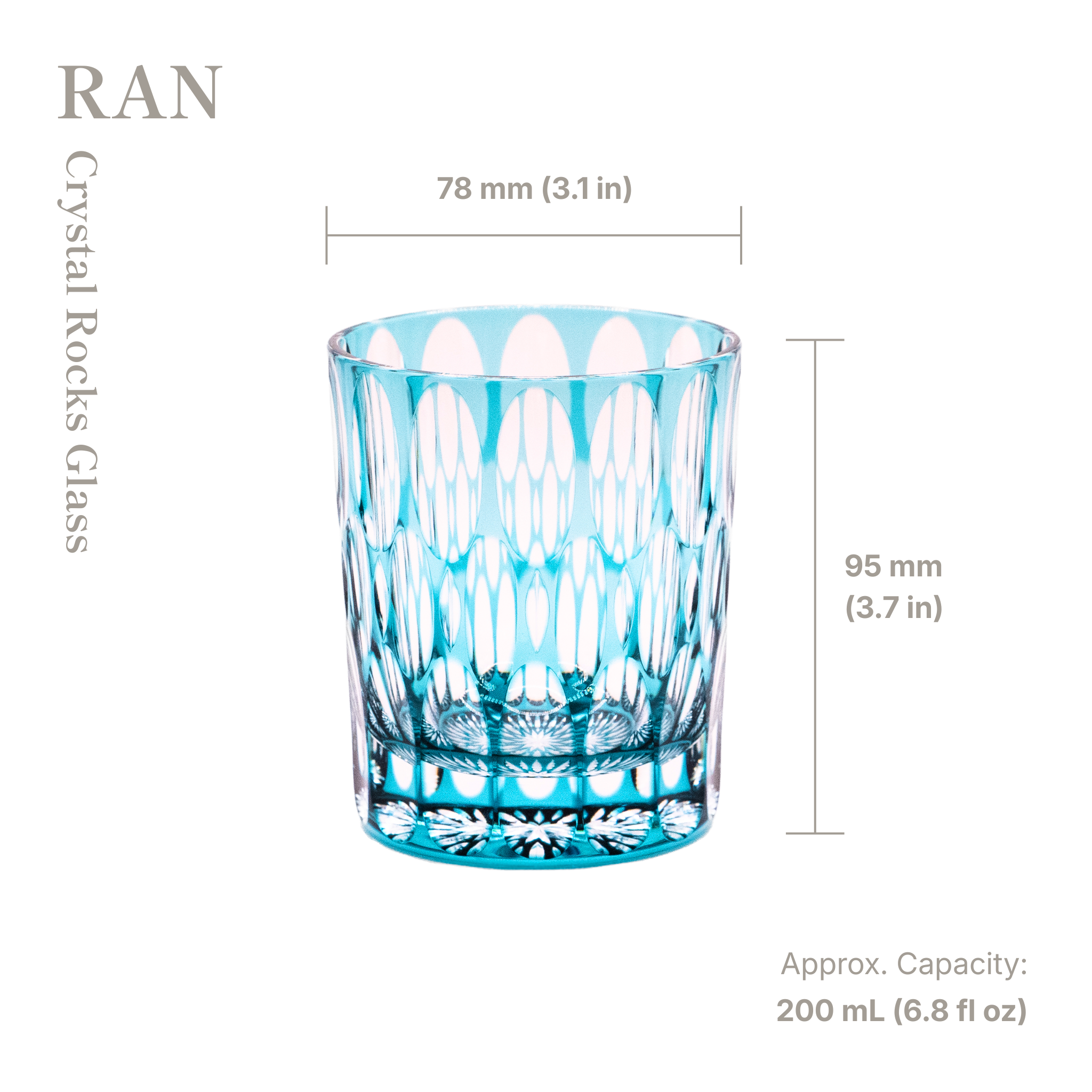 RAN Crystal Rocks Glass