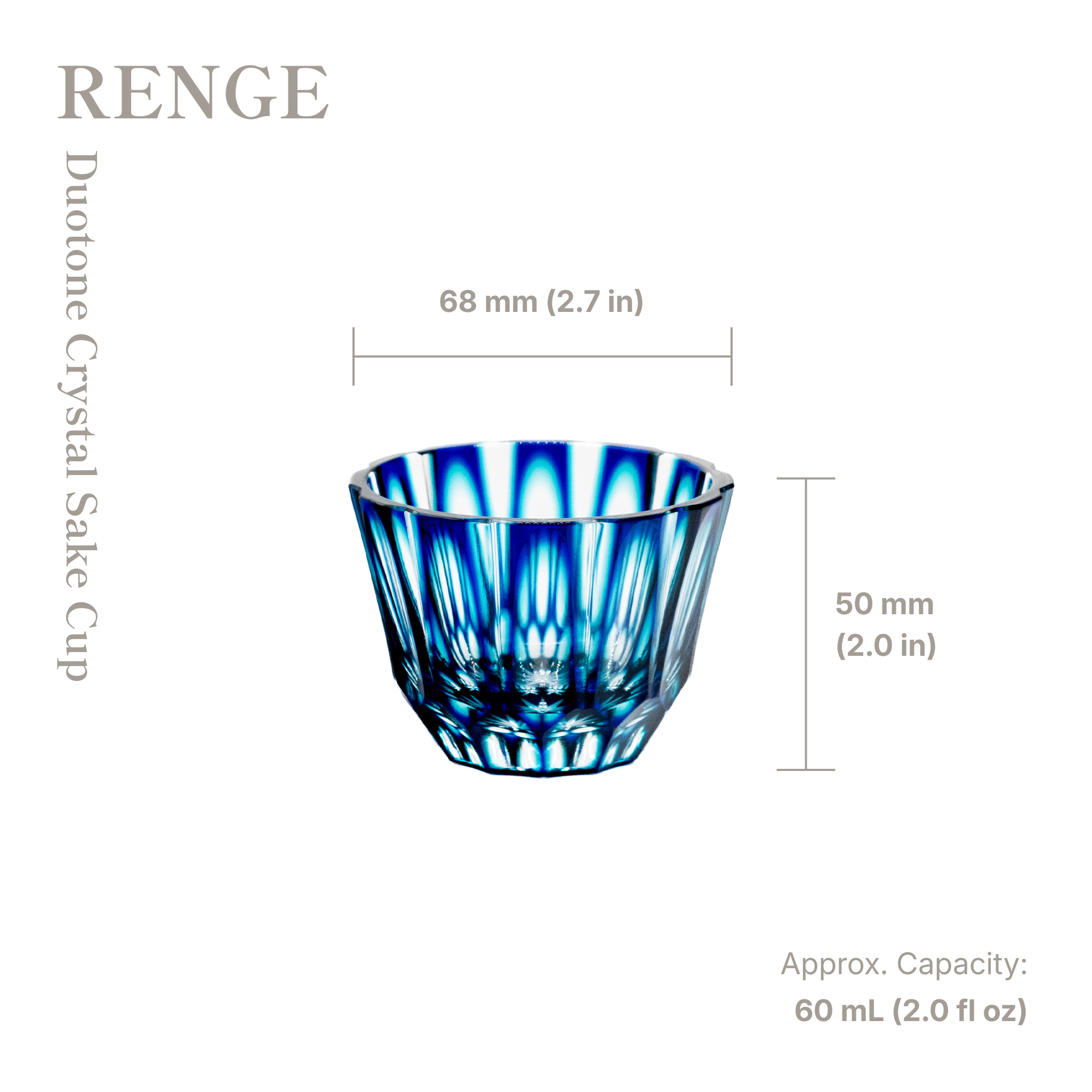 RENGE Duotone Crystal Sake Cup