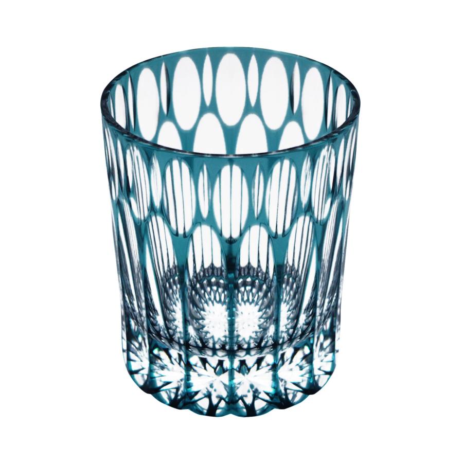 TSUBOMI Crystal Rocks Glass in Blue Green
