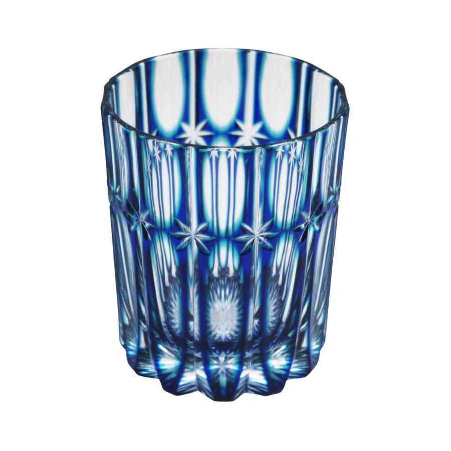 RYUSEI Duotone Crystal Rocks Glass in Blue & Blue Green