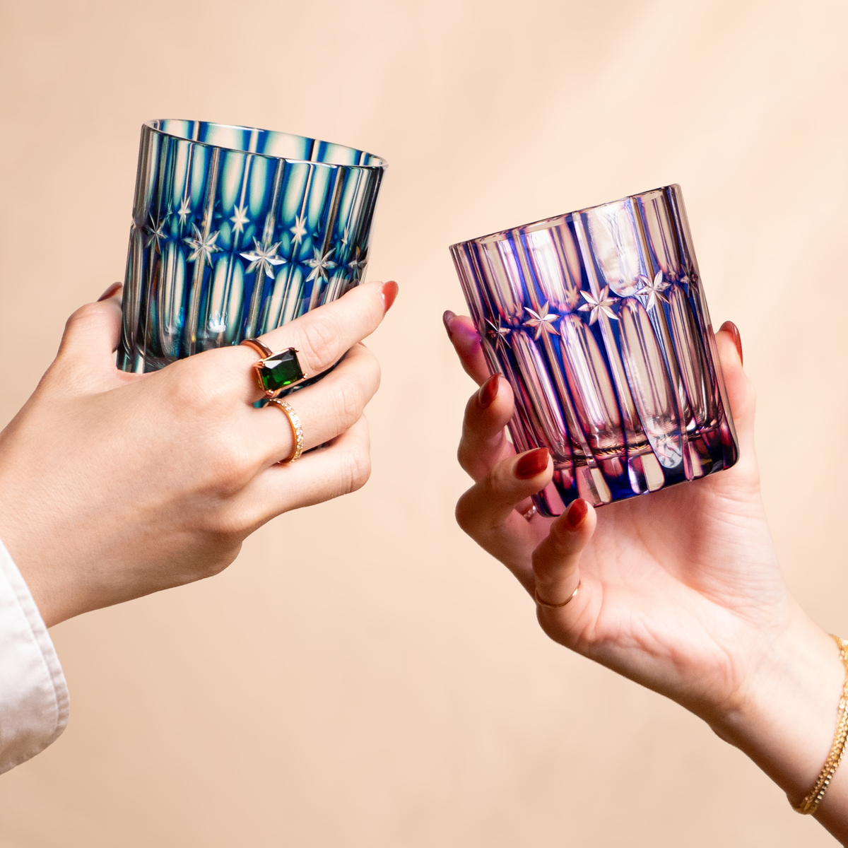 RYUSEI Duotone Crystal Rocks Glass