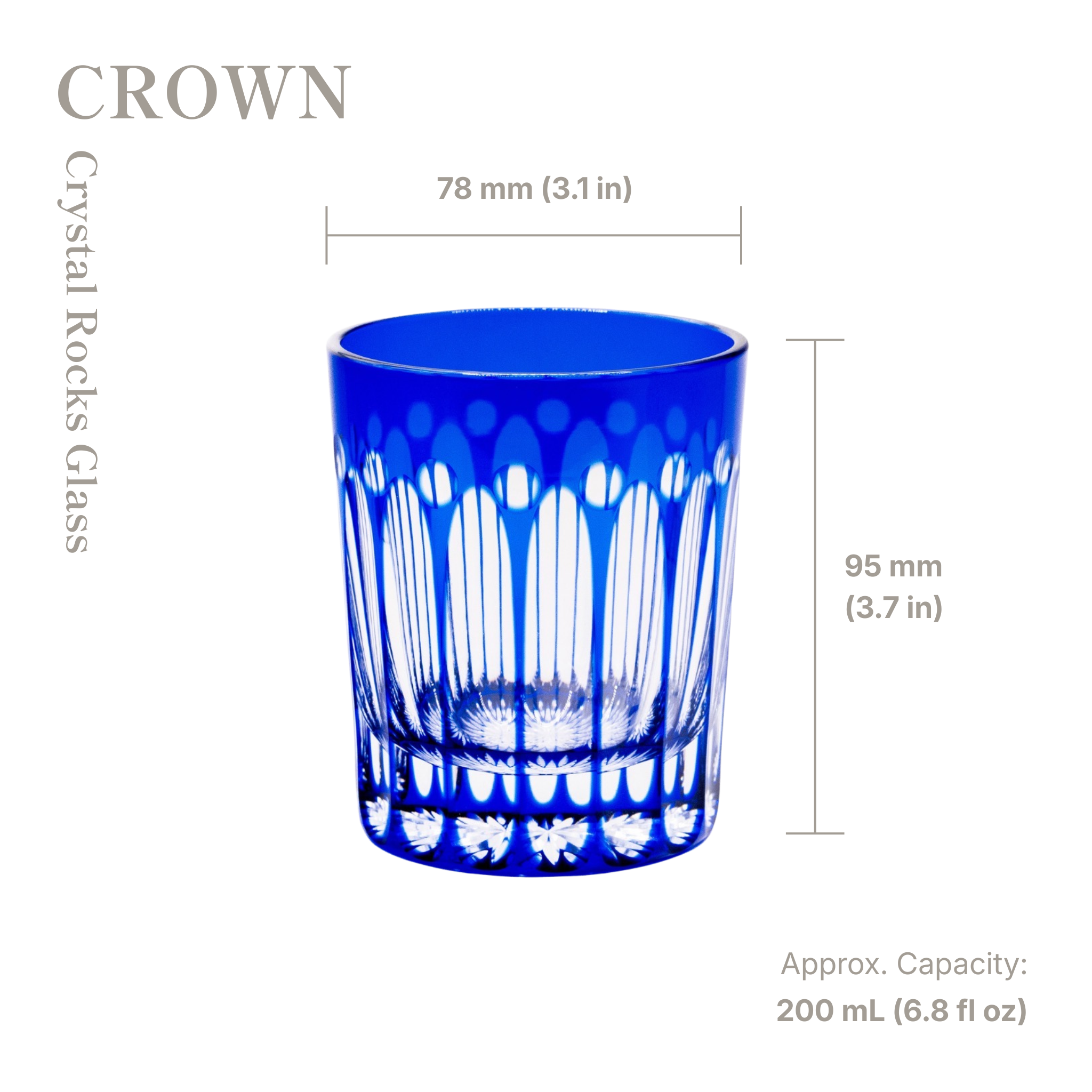 CROWN Crystal Rocks Glass