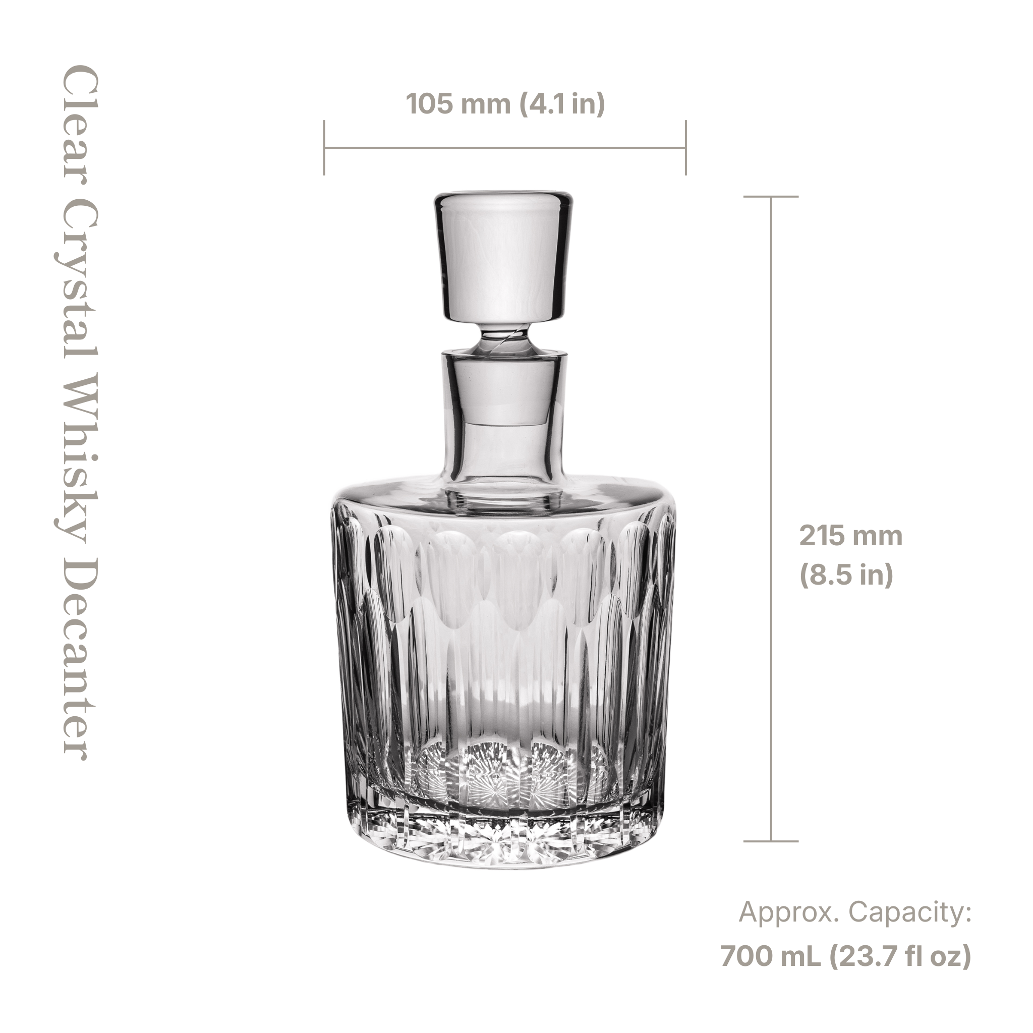 Clear Crystal Whisky Decanter