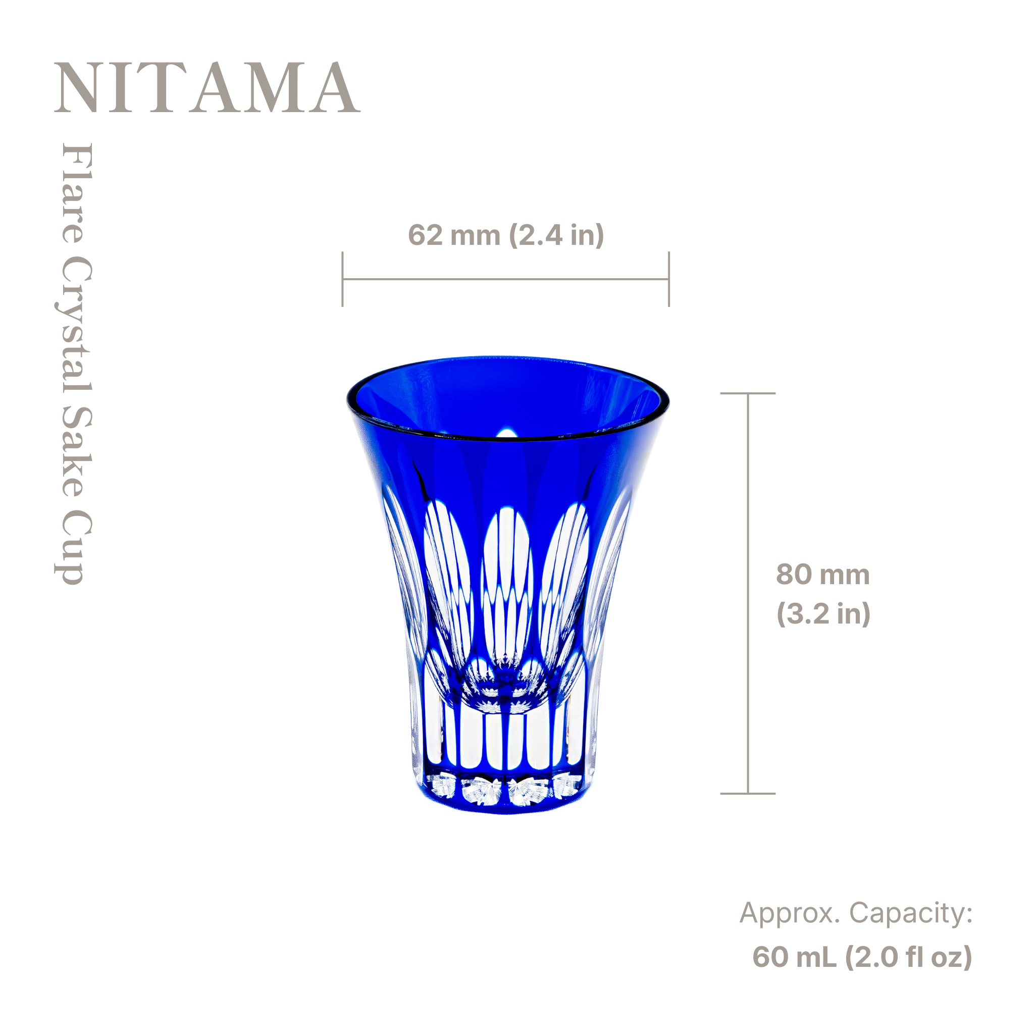 NITAMA Flare Crystal Sake Cup