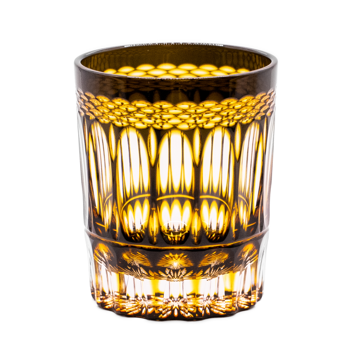 Temma Kiriko | GEKKO Duotone Crystal Rocks Glass from Japan