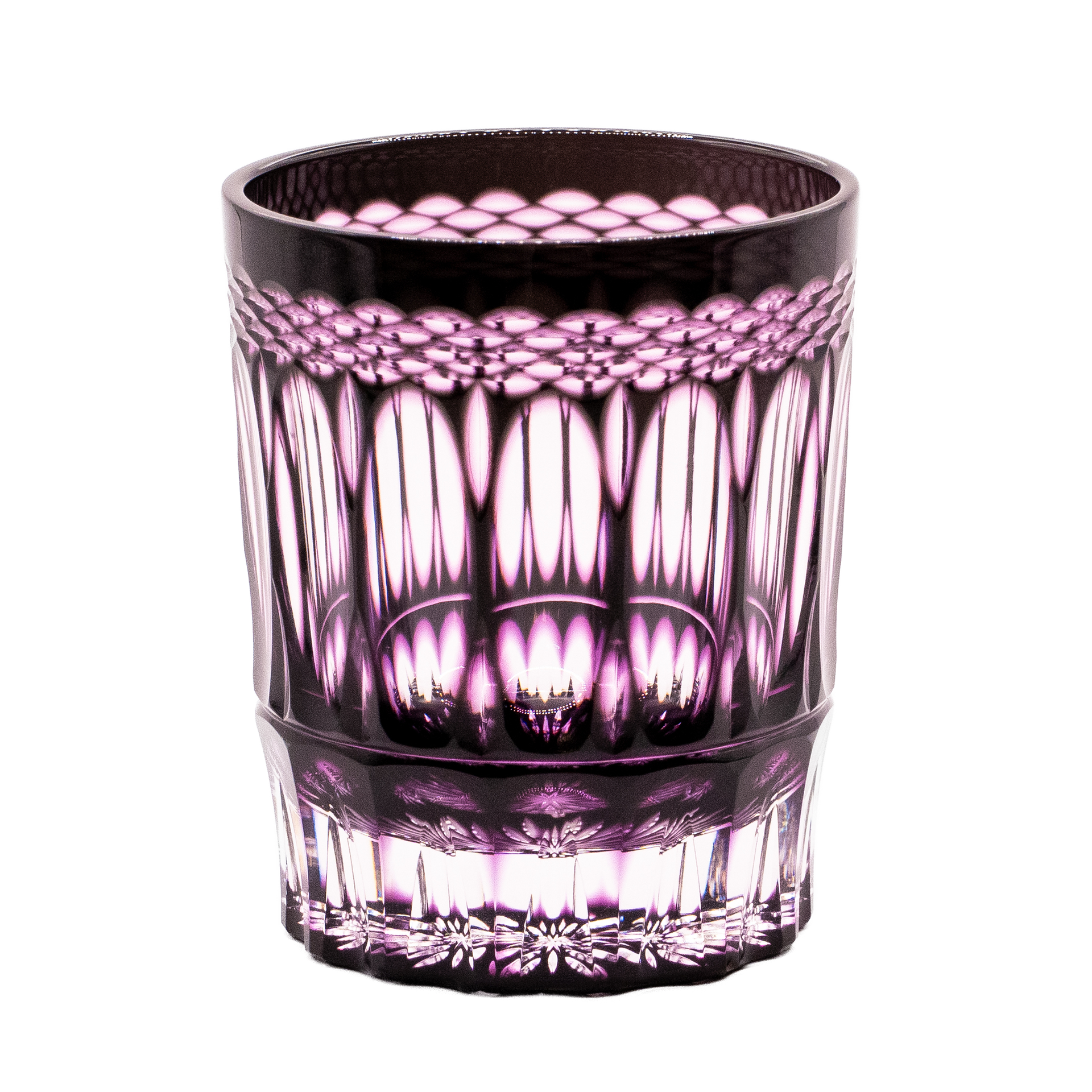 Temma Kiriko | GEKKO Duotone Crystal Rocks Glass from Japan
