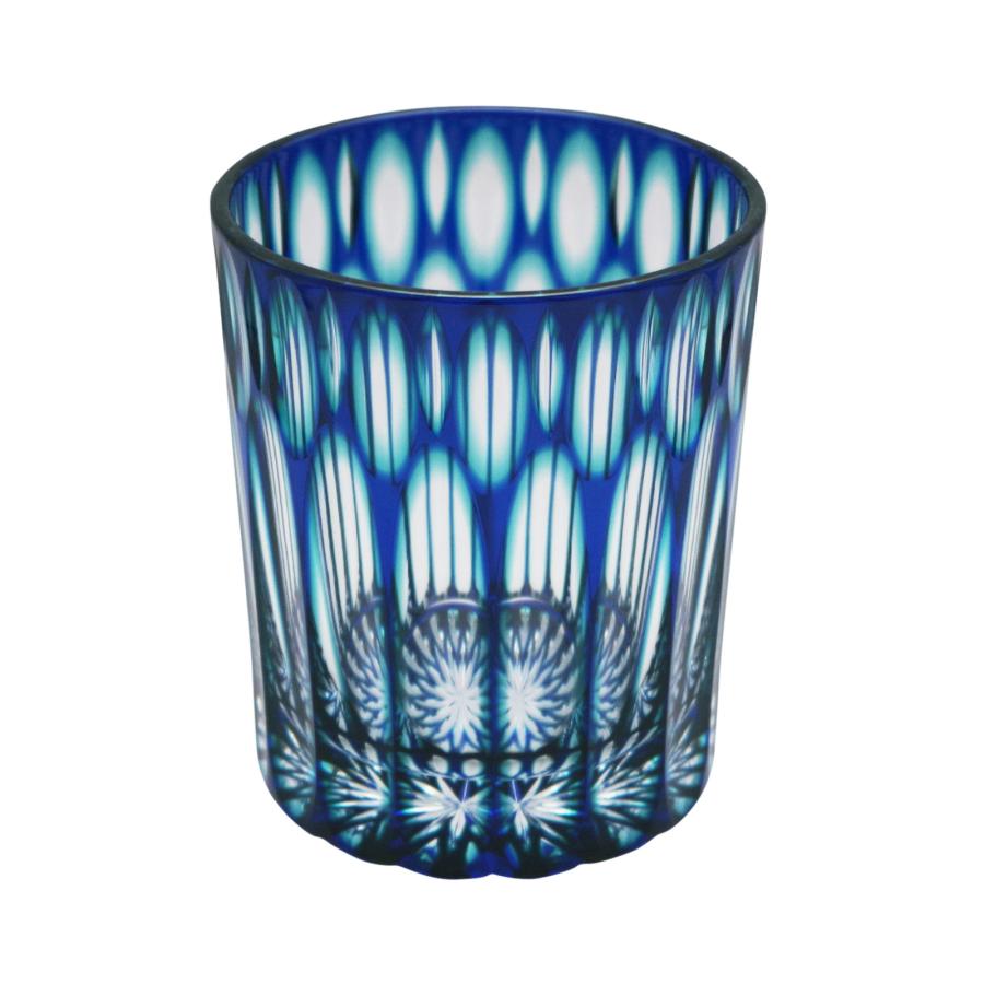 TSUBOMI Duotone Crystal Rocks Glass in Blue & Blue Green